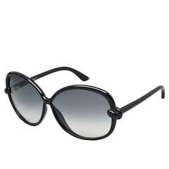 Tom Ford Ingrid Oversized Sunglasses Shiny Black (TF163)