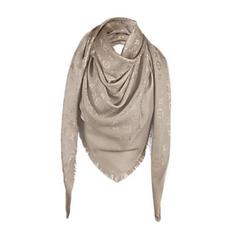 Pre-owned Louis Vuitton Monogram Shine Shawl In Rose/gold Scarf