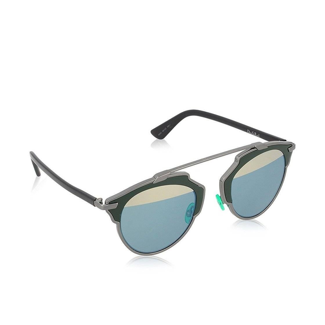 Gray DIOR So Real Ruthenium and Dark Green Sunglasses (I1A82)