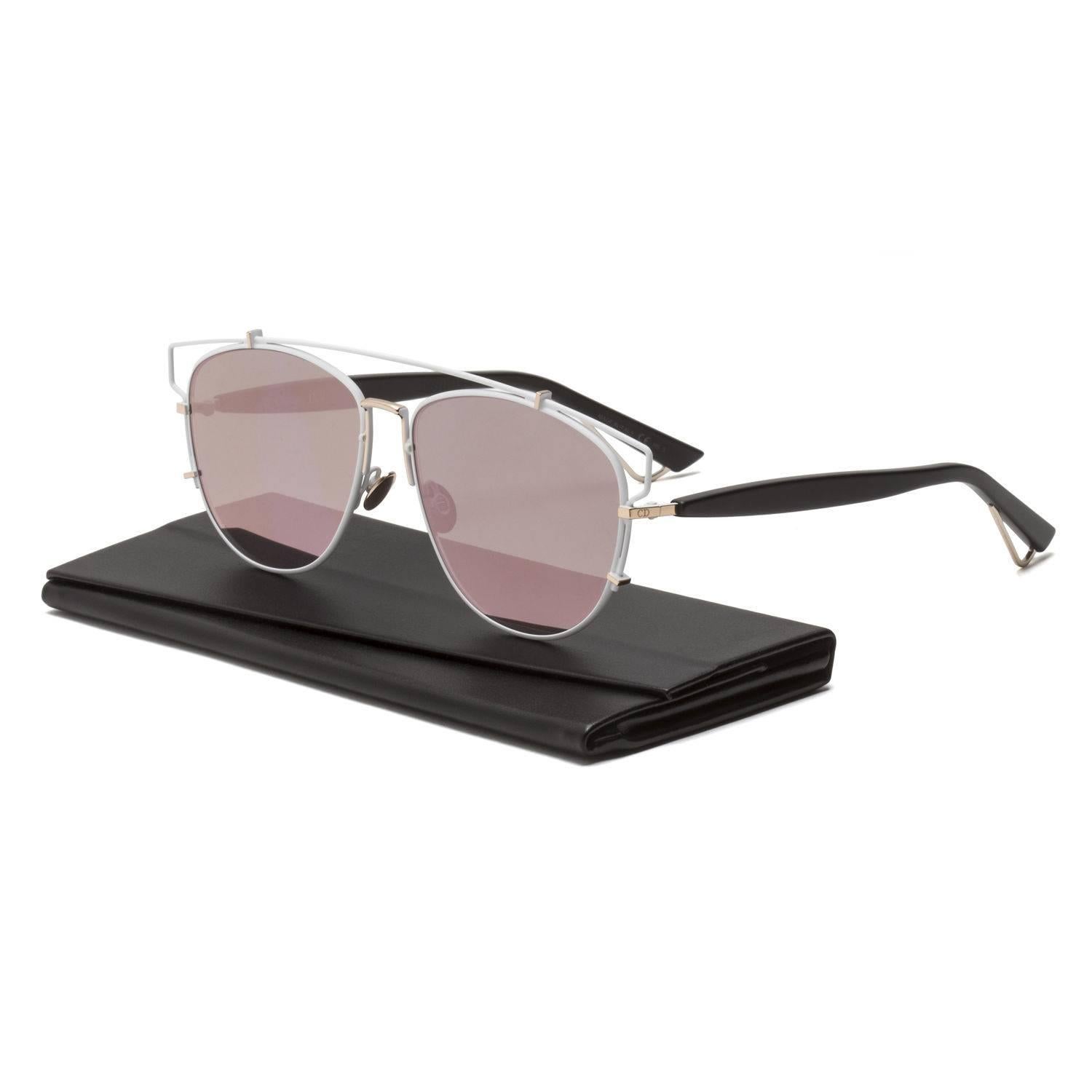 Women's DIOR Technologic White and Black Sunglasses (XG9AP)