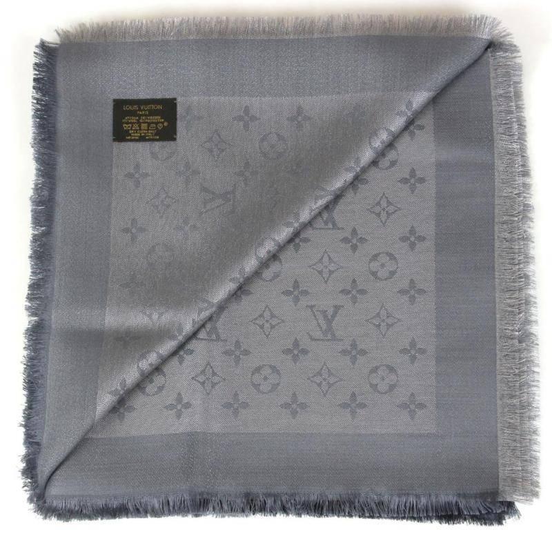black and silver lv scarf