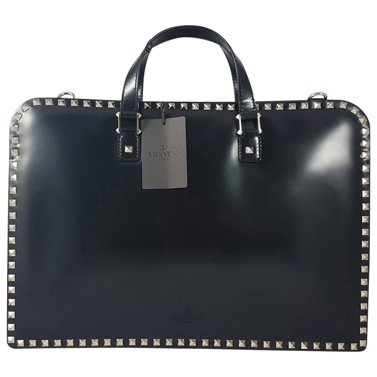 Valentino Black Leather Bag For Sale