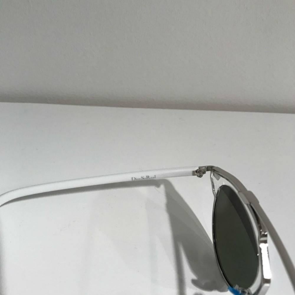 Women's or Men's Dior So Real Split Sunglasses White Blue