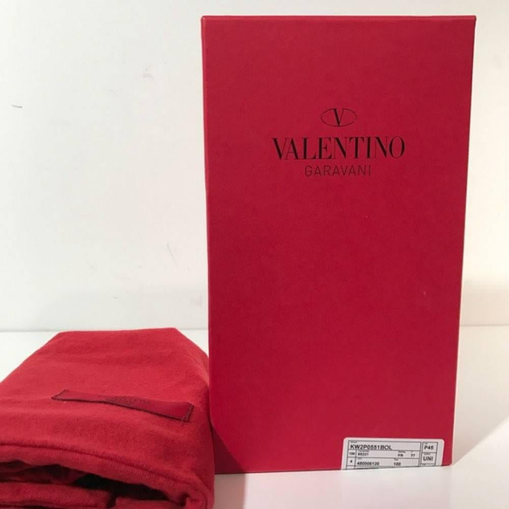 Valentino Rockstud Wallet on Chain Red 1