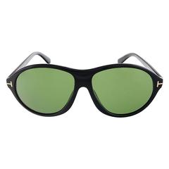 Tom Ford FT0398 01N 60 Tyler Shiny Black / Green Sunglasses
