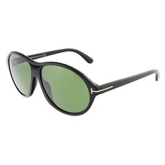 Tom Ford FT0398 01N 60 Tyler Shiny Black / Green Sunglasses