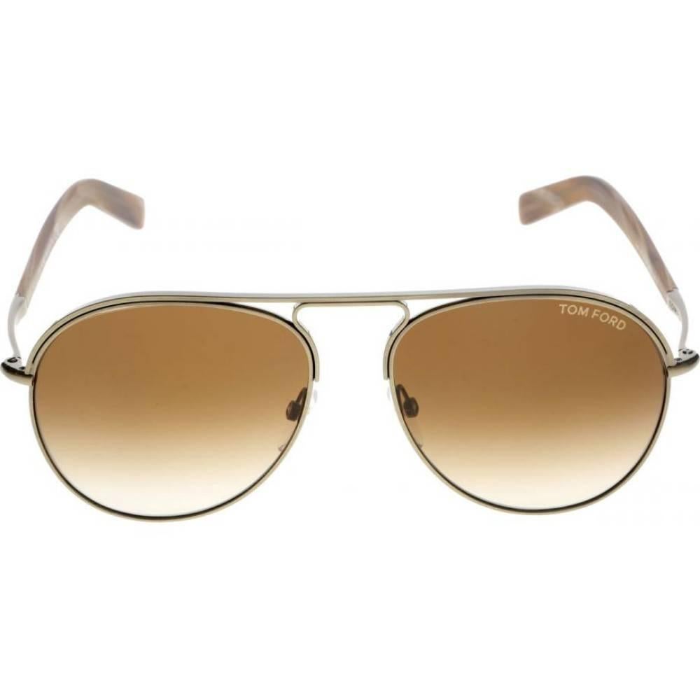 Tom Ford FT0448 33F 56 Cody Shiny Silver With Marbled Brown Arms Sunglasses For Sale