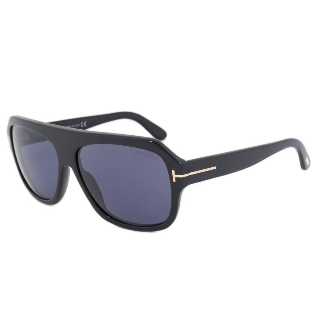 Tom Ford FT0465 01V 59 Omar Shiny Black Sunglasses For Sale