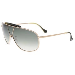 Balenciaga BA0030 28P 66 Shiny Rose Gold / Gradient Green Sunglasses 3