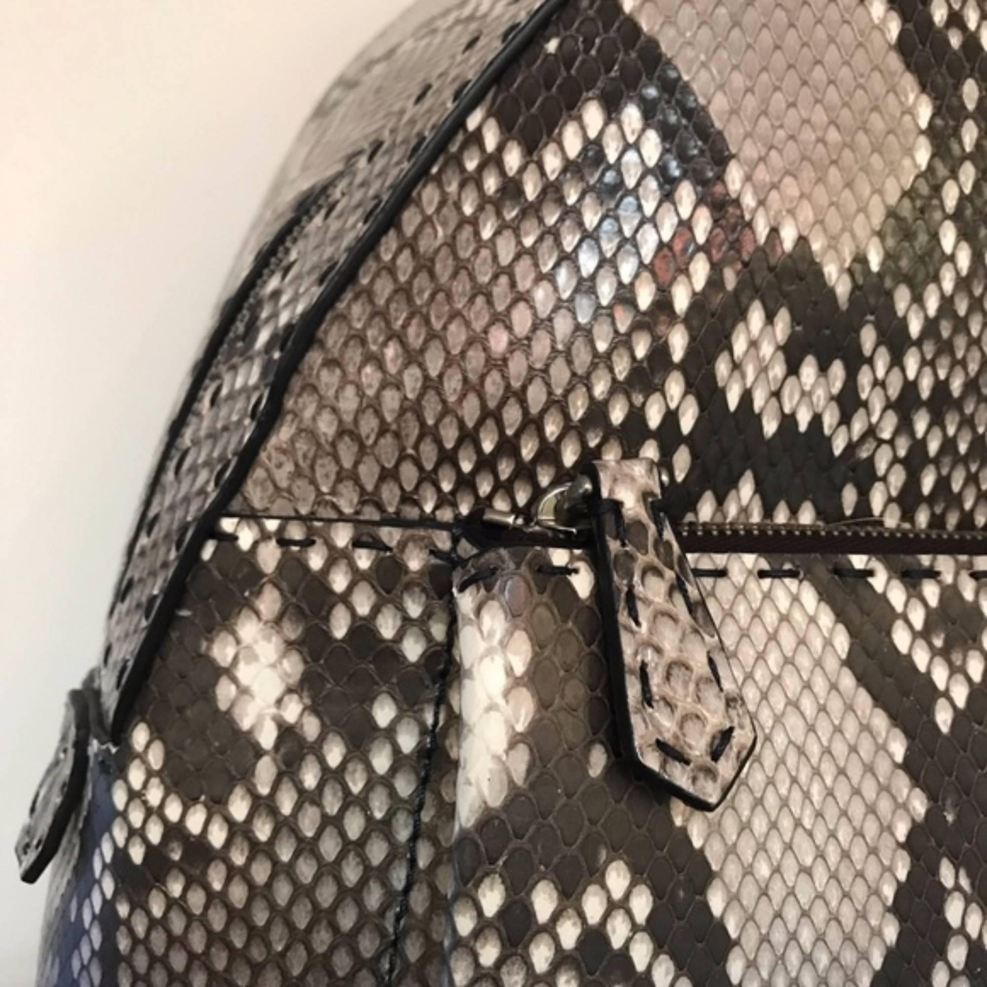 Men's Fendi Selleria Python Backpack (Gray/White, Size - OS) For Sale