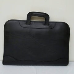 Ghurka Attache No. 24 Leather Portfolio Briefcase (Black, Size - 16" X 11" X 1.5