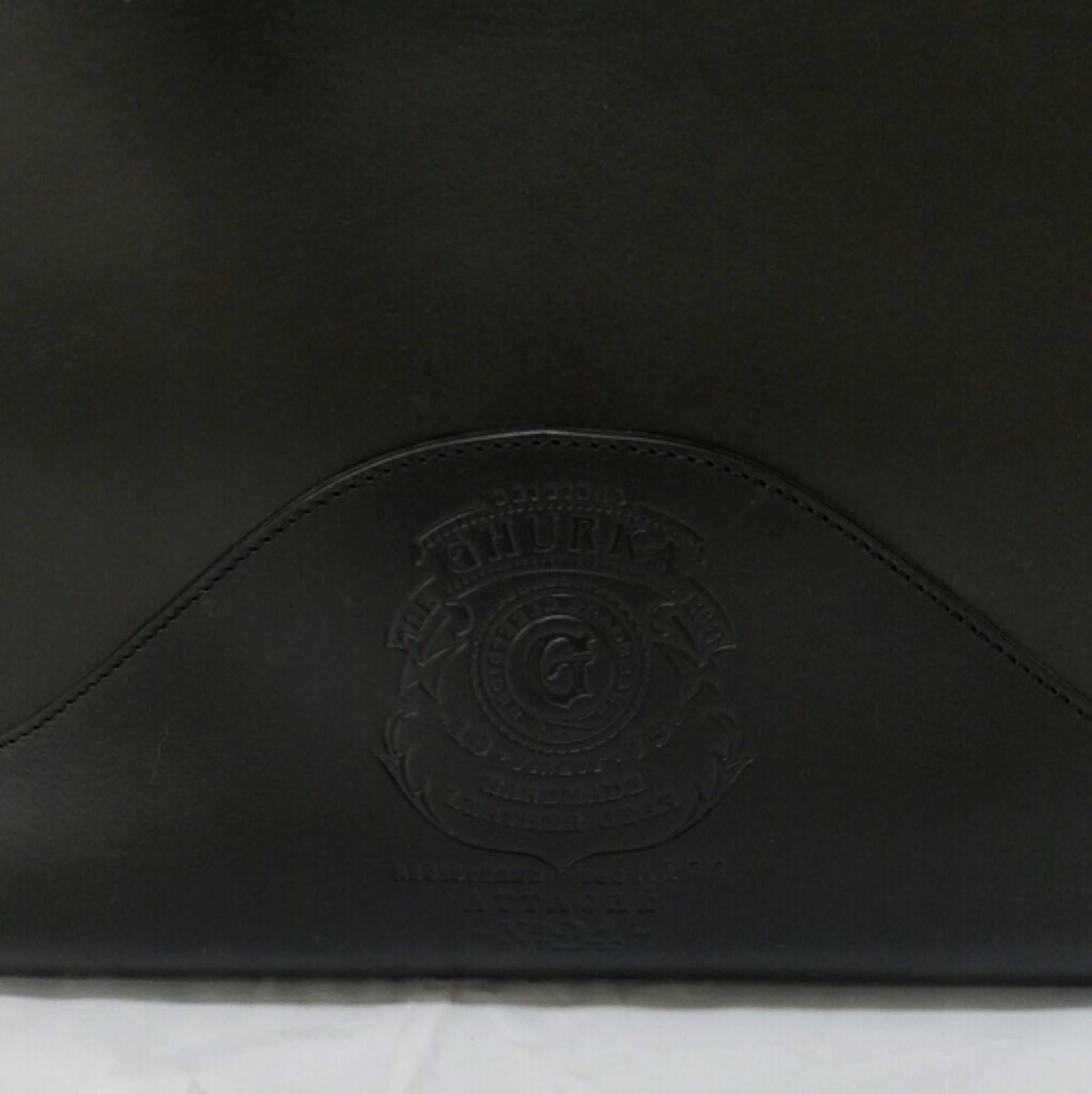 Men's Ghurka Attache No. 24 Leather Portfolio Briefcase (Black, Size - 16