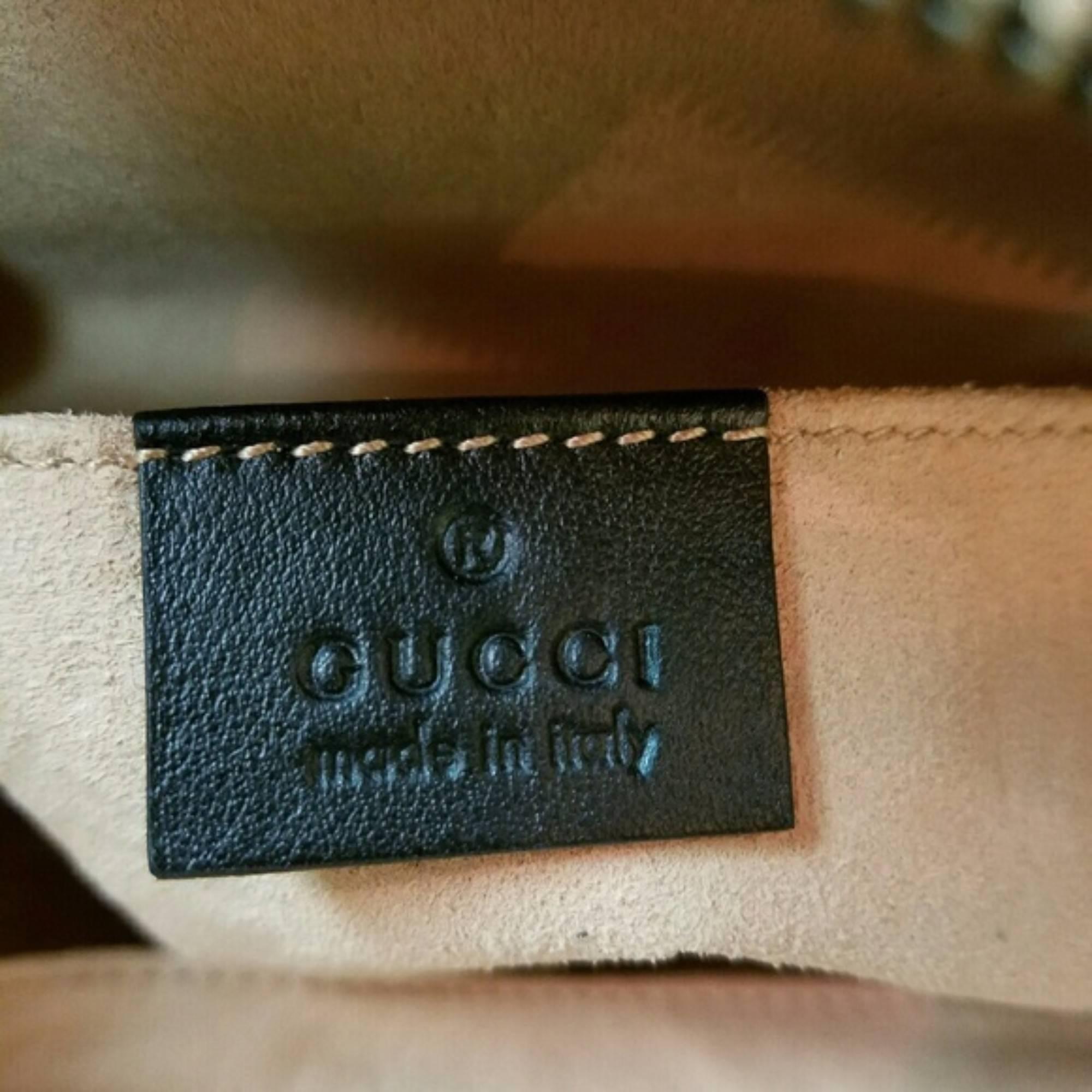 Gucci Matelasse Marmont Belt Bag (Black, Size - OS) For Sale 2