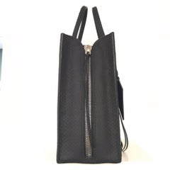 Balenciaga Python Papier Leather Bag (Black, Size - 11.5x12"x6")