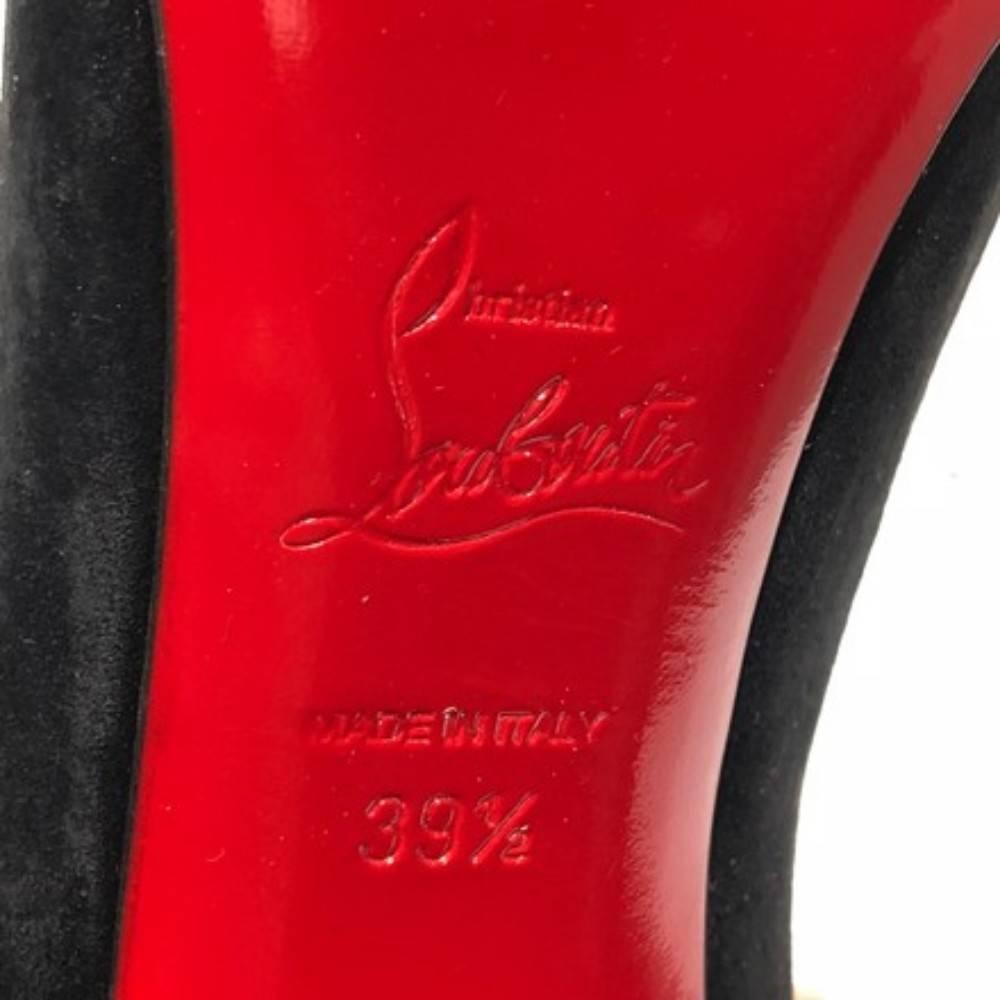 Christian Louboutin Pigalle Follies 100 Suede-Leather Black Pumps (Size - 9.5) In New Condition In Los Angeles, CA