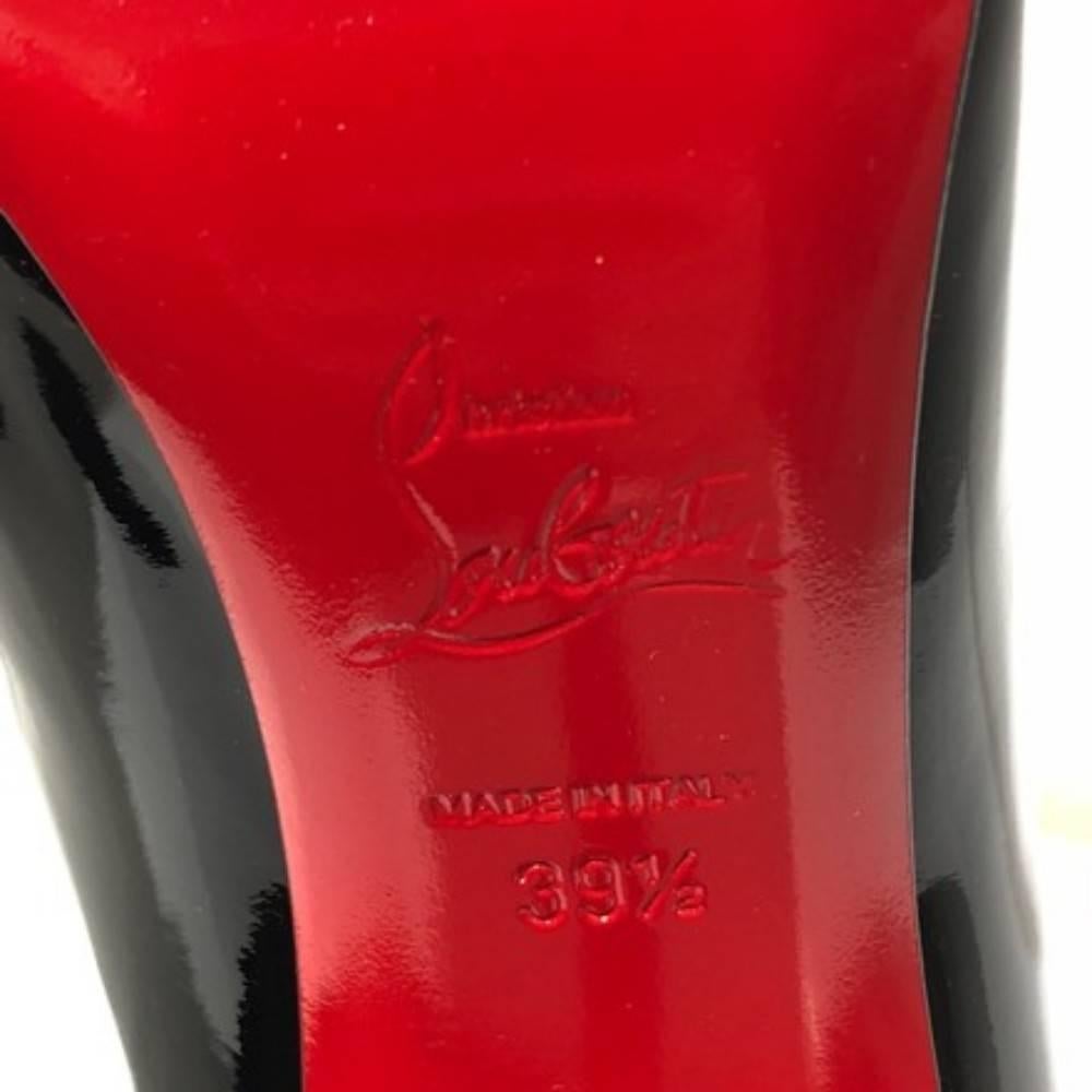 Women's Christian Louboutin Pigalle Follies 100 Patent-Leather Black Pumps (Size - 9.5)