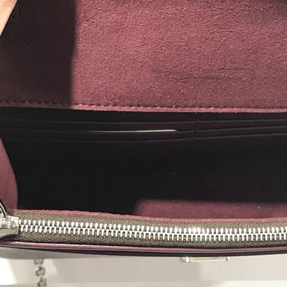 Fendi Tube Wallet On Chain Cross Body Bag - Burgundy For Sale 1
