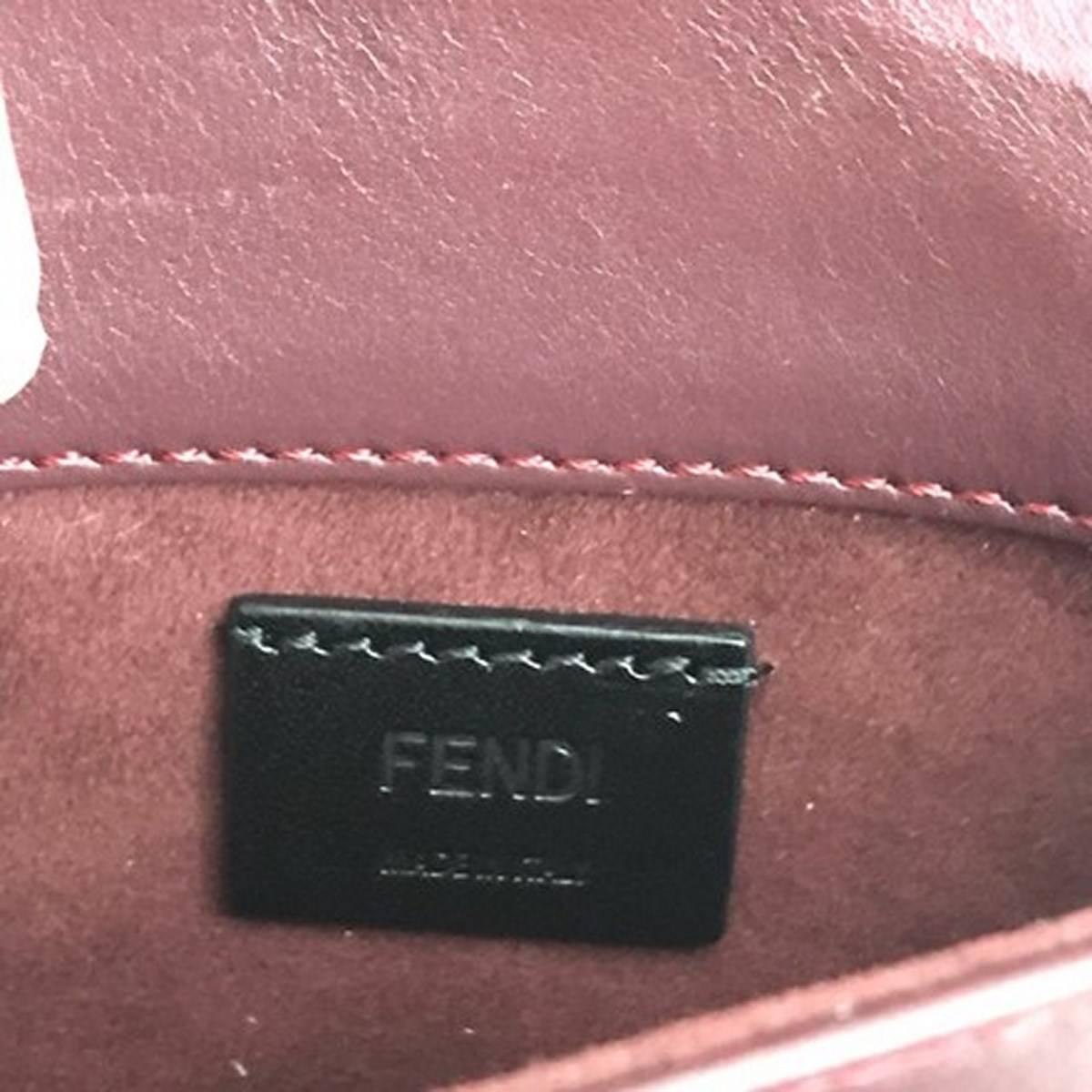 Fendi Tube Wallet On Chain Cross Body Bag - Burgundy For Sale 2