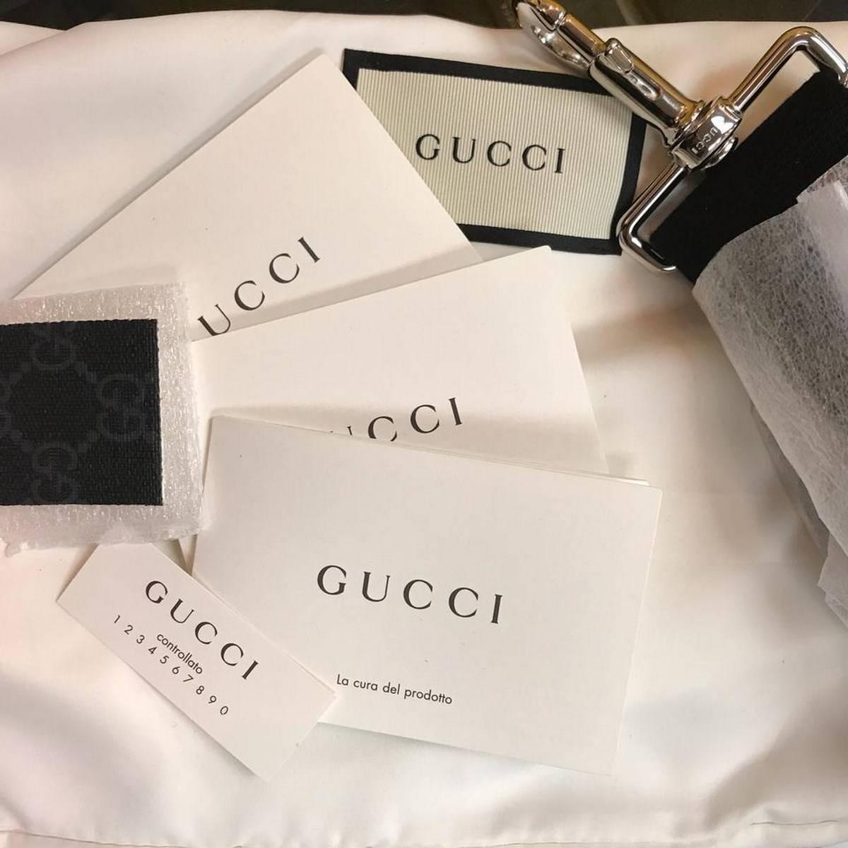 Gucci Black Canvas GG Supreme Tote Bag 3