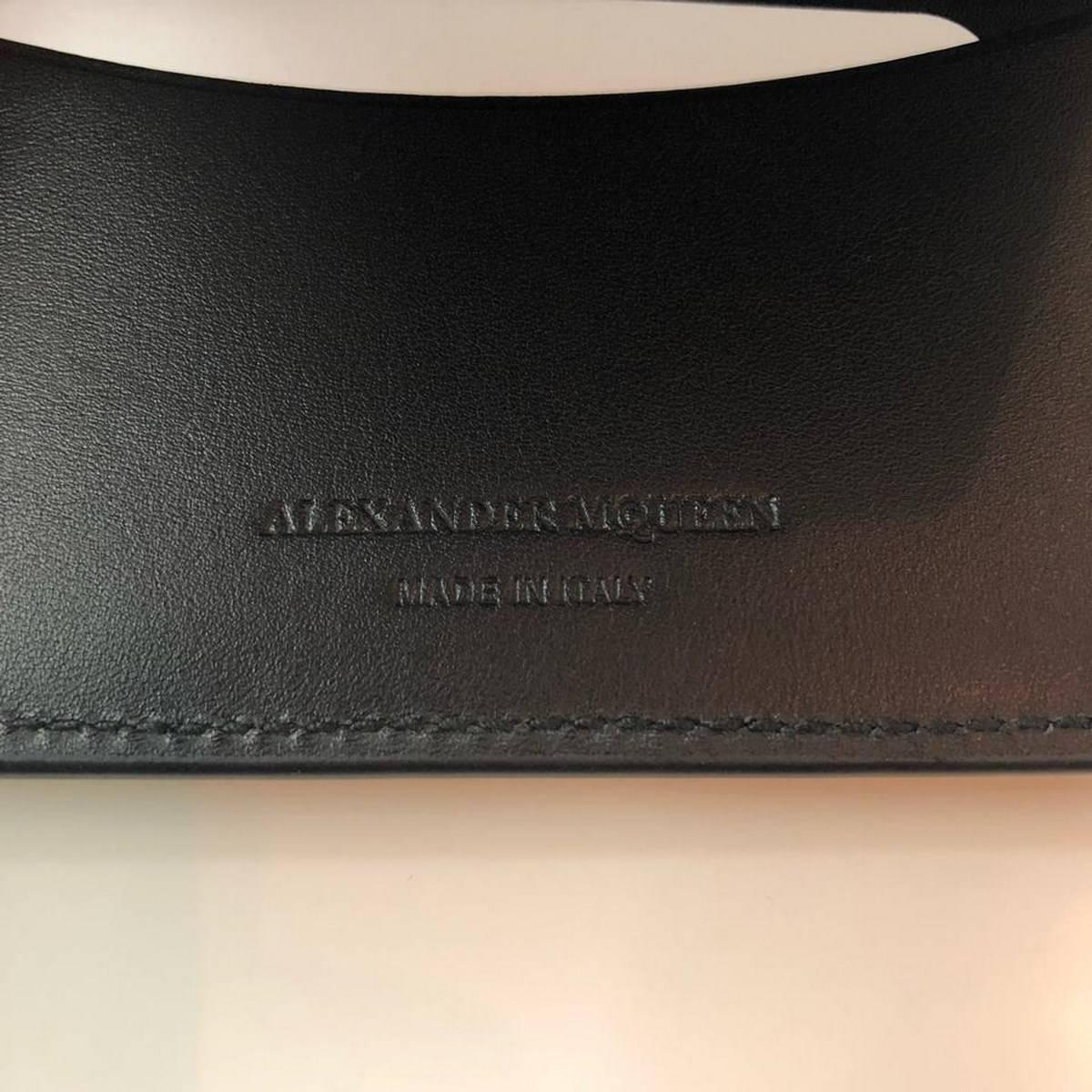 Women's Alexander McQueen White Letters From India Bifold Skull Wallet