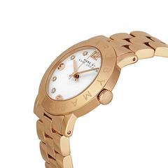 Marc by Marc Jacobs Amy White Dial Pink Gold-Tone Stainless Steel Ladies Watch M