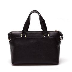 Leather Satchel Black Cross Body Bag