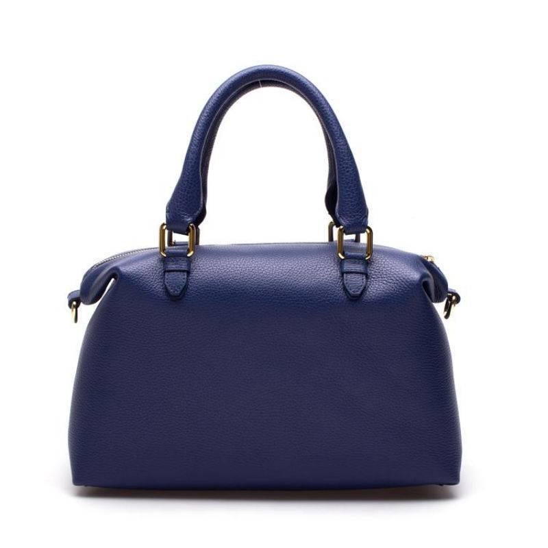 Versace Collection Pebble Leather Duffle Shoulder Bag, Blue

Walk around in style with this fashionable and gorgeous duffle shoulder bag from Versace. The pebbled leather creates a unique texture that exudes class and sophistication without