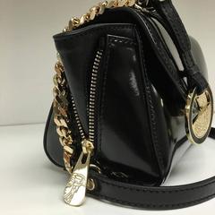 Versace Collection Patent Leather Mini Black Satchel