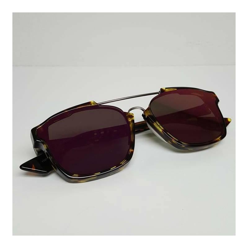 Brown Dior Abstract Sunglasses, Havana/Orange