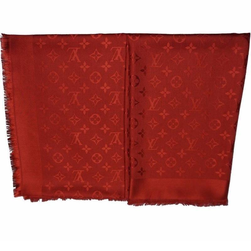 Red Louis Vuitton Monogram Shawl Pomme d'amour - M72237