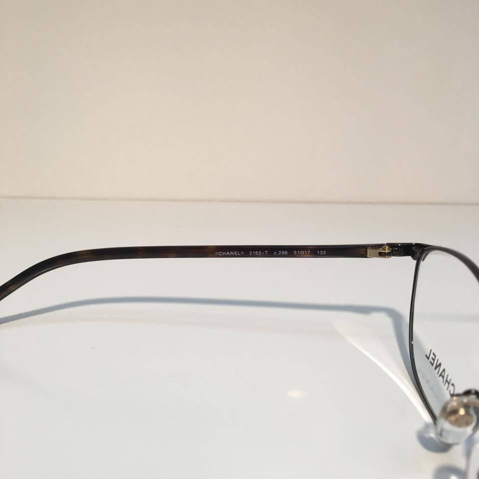 Gray Chanel Eyeglasses, Dark Havana (CH2165T) For Sale