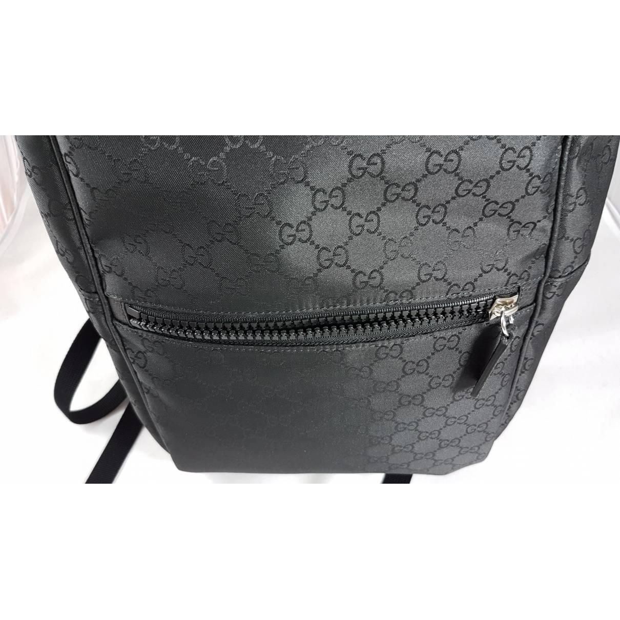 Gucci Black GG Guccissima Backpack Bag For Sale 3