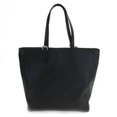 Versace Collection Pebbled Leather Black Tote Bag