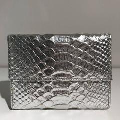 Roberto Cavalli Snakeskin Silver Wallet
