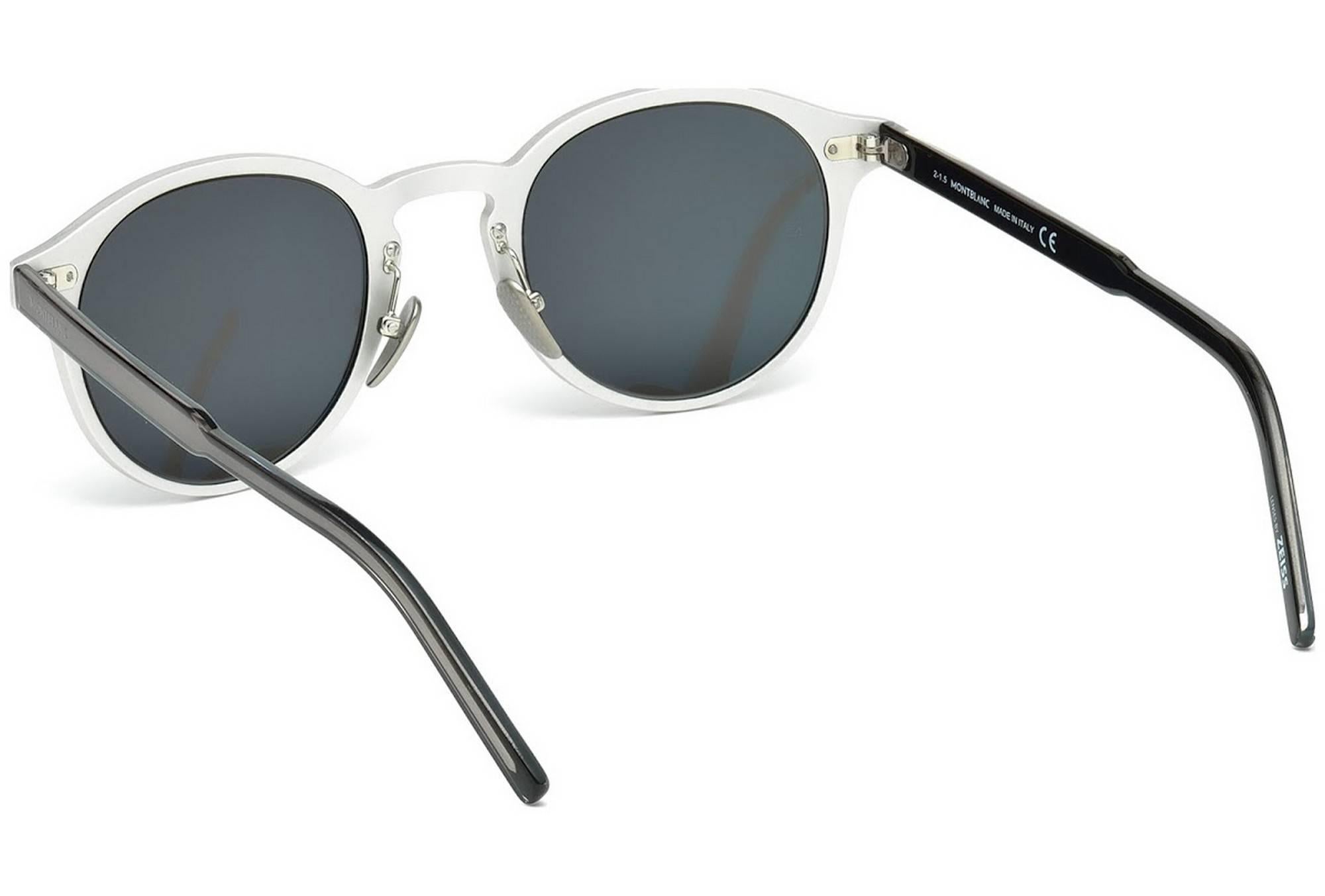 Men's Montblanc MB585S-02A-50 Metal Matte Black - Smoke Sunglasses For Sale