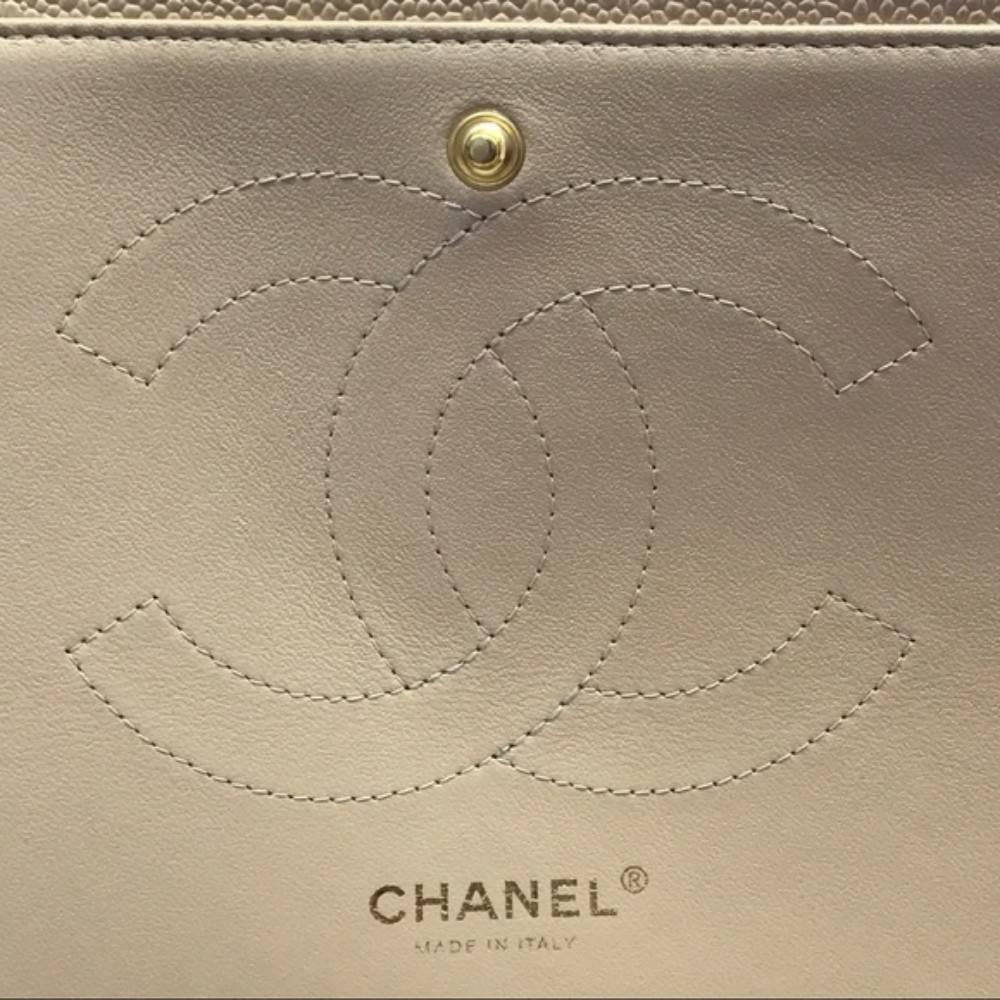 Chanel Jumbo Classic Doubleflap Beige with box For Sale 4