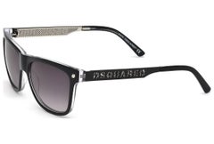 Dsquared DQ0136-03B-55 Black/Crystal / Gradient Smoke Sunglasses