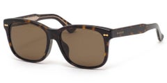Gucci GG1140FS-KCLSP-57 Dark Havana / Brown Sunglasses