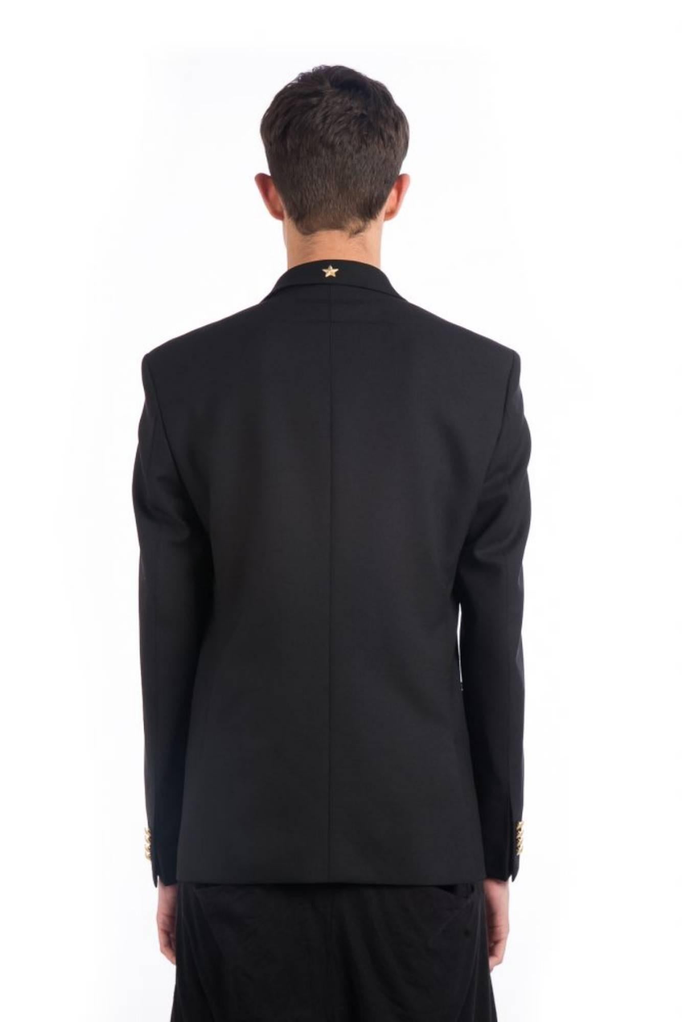 Black Givenchy Star Button Blazer (Size - 50) For Sale