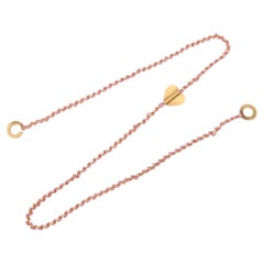 Knitties Heart Necklace in Bronze and 24k Vermeil Gold by Katerina Makriyianni