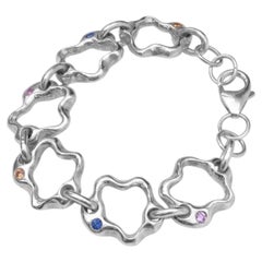 Bracelet « EROSION » en argent sterling recyclé et moissanite, par Allie Early