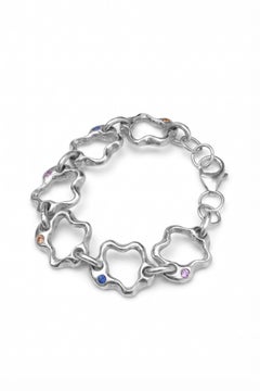Bracelet « EROSION » en argent sterling recyclé et moissanite, par Allie Early