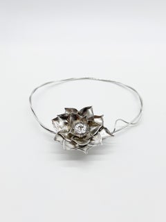 Lotus of Light Silver Lotus One Of a Kind Necklace by 6 Elements Studio