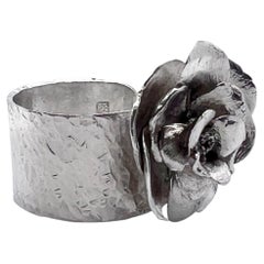 Rose One Of a Kind Ring in Sterling Silver & Fine Silver by 6 Elements Studio