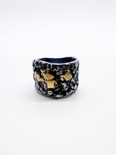 Light, The Maker Sculptural Wide Band Ring in Gold & Silver by 6 Elements Studio