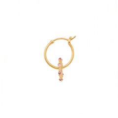 Andromeda Disk Single Earring in 18K Yellow Gold & Sapphires by SIDERAE