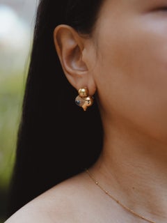 Orecchino singolo Eternal Knot III Jaune in oro giallo 18 carati di Minh Luong