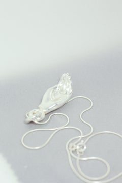 Hand L Collar in Solid 925 Sterling Silver by Lena Galli