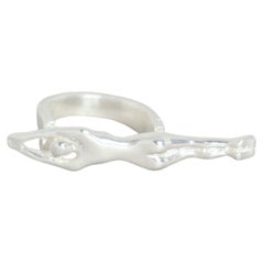 Natación Ring in Solid 925 Sterling Silver by Lena Galli