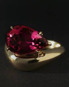 Maria One of a Kind Gold Ring in 14k Yellow Gold & Tourmaline by Isabel Delgado